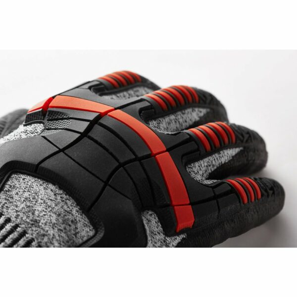 Перчатки ДЭТРИОН САПФИР (IG-821), НРРЕ, нитрил частичный, TPR- накладка, оверлок, цвет серо-черный