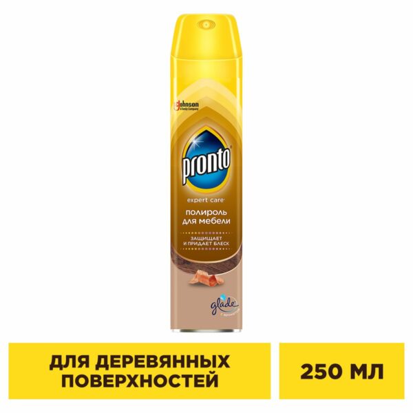 Полироль для мебели Pronto Классик для деревянных поверхностей, аэрозоль, 250мл
