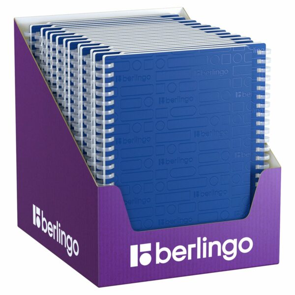 Бизнес-тетрадь A5, 80л., Berlingo "Your Way", клетка, на силиконовом гребне, 80г/м2, пластик обложка 600мкм, синяя