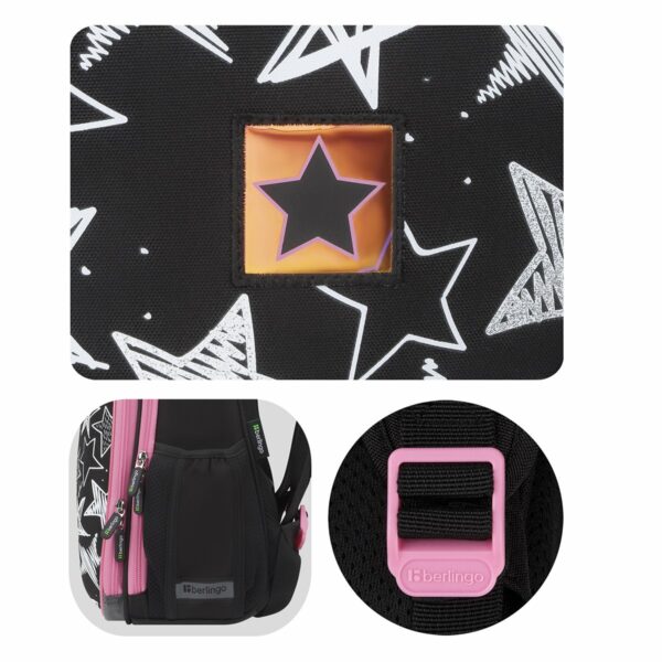 Ранец Berlingo Expert "Glossy stars" 37*28*16см, 2 отделения, 2 кармана, анатомическая спинка