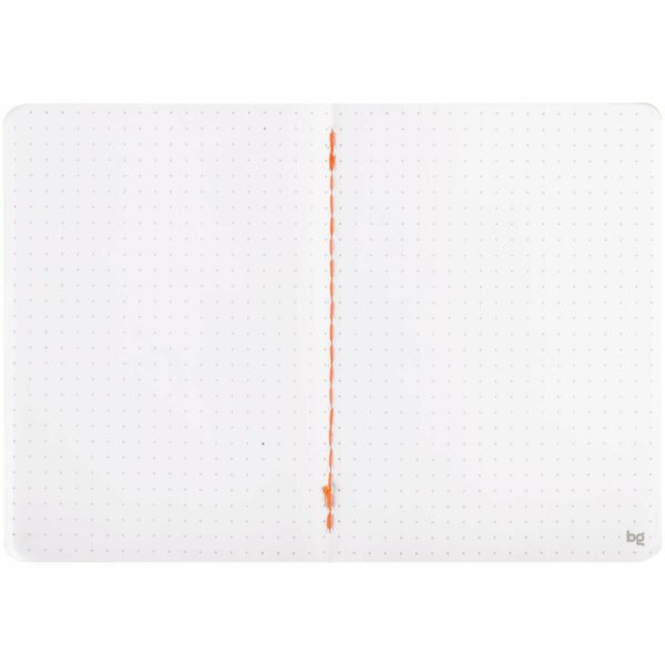 Записная книжка А6 50л. на сшивке BG "Neotone", оранжевый, фактурное тиснение, блок в точку 80г/м2
