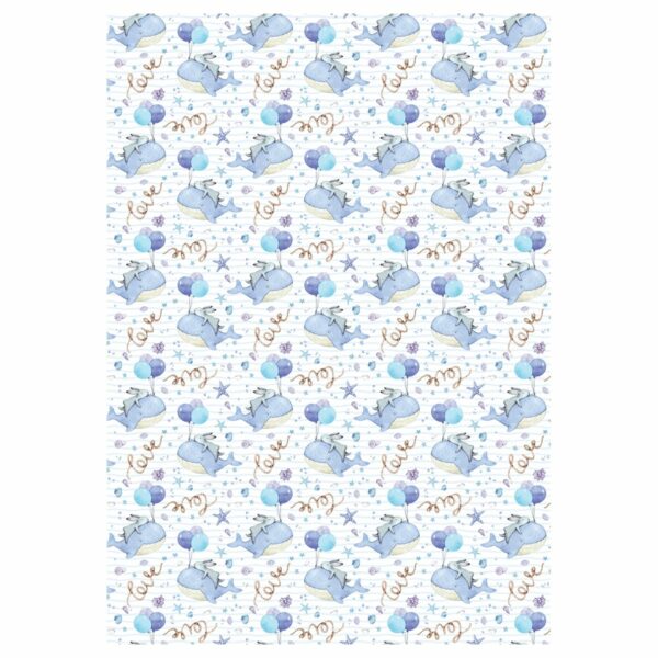 Упаковочная бумага глянц. 70*100см, MESHU "Tenderness", 80 г/м2, ассорти, 5 дизайнов