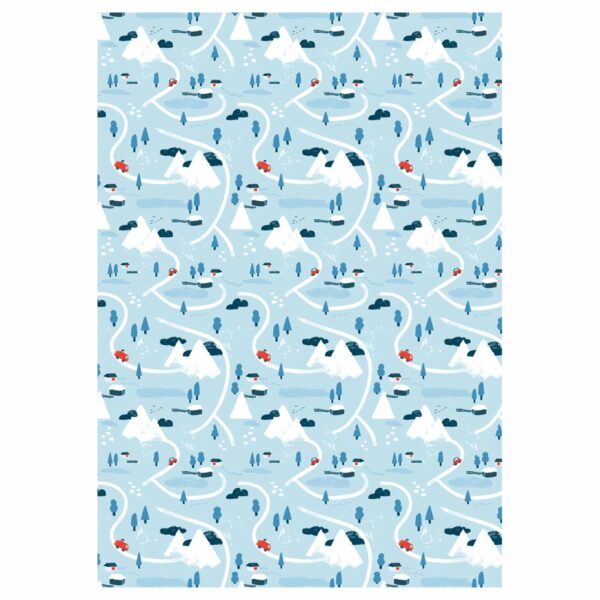 Упаковочная бумага глянц. 70*100см, MESHU "Cars", 80 г/м2, ассорти, 5 дизайнов