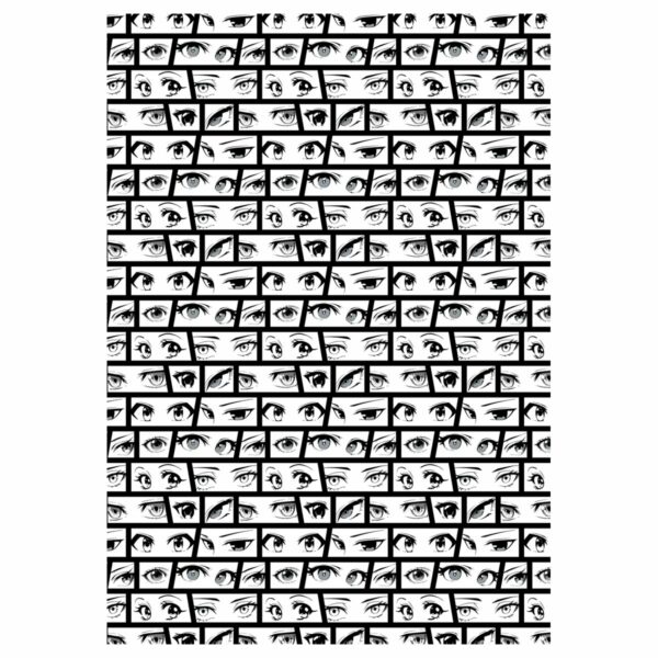 Упаковочная бумага глянц. 70*100см, MESHU "Anime", 80 г/м2, ассорти, 5 дизайнов