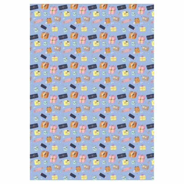 Упаковочная бумага глянц. 70*100см, MESHU "Birthday mood", 80 г/м2, ассорти, 5 дизайнов