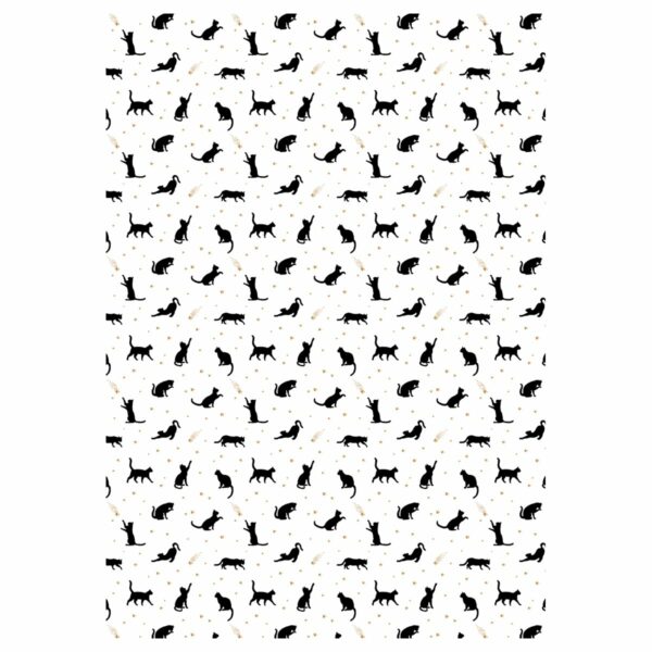 Упаковочная бумага глянц. 70*100см, MESHU "Grace cats", 80 г/м2, ассорти, 4 дизайна