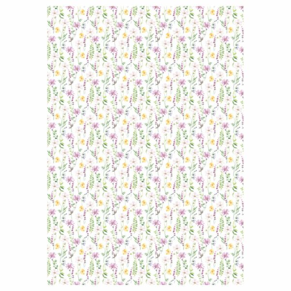 Упаковочная бумага глянц. 70*100см, MESHU "Bouquet", 80 г/м2, ассорти, 4 дизайна