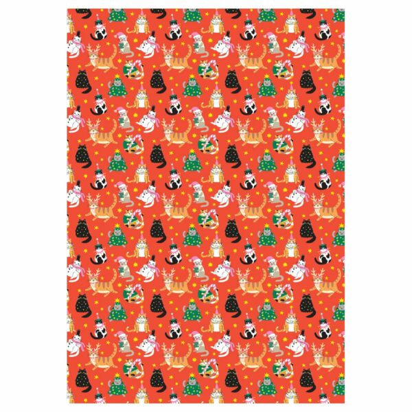 Упаковочная бумага глянц. 70*100см, MESHU "Christmas mood", 80 г/м2, ассорти, 3 дизайна