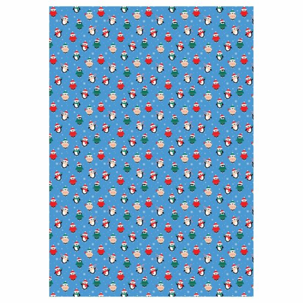 Упаковочная бумага глянц. 70*100см, MESHU "Marry Christmas", 80 г/м2, ассорти, 4 дизайна