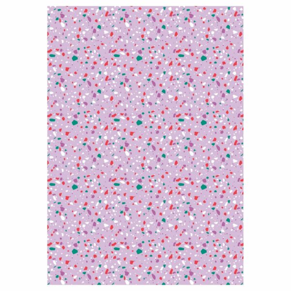 Упаковочная бумага глянц. 70*100см, MESHU "Terrazzo", 80 г/м2, ассорти, 5 дизайнов
