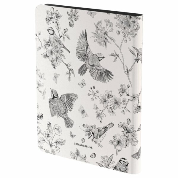 Тетрадь на кольцах А5, 80л. ЛАЙТ, кожзам, Greenwich Line "Spring song", тон. блок