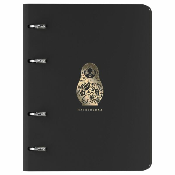 Тетрадь на кольцах А5, 80л. ЛАЙТ, кожзам, Greenwich Line "Matryoshka", тон. блок