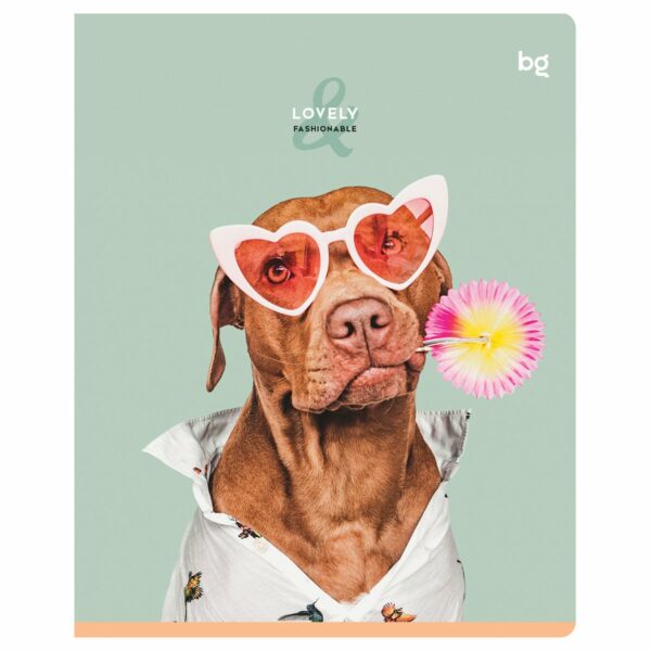 Тетрадь 48л., А5, линия BG "Lovely", микро sandy-touch лак