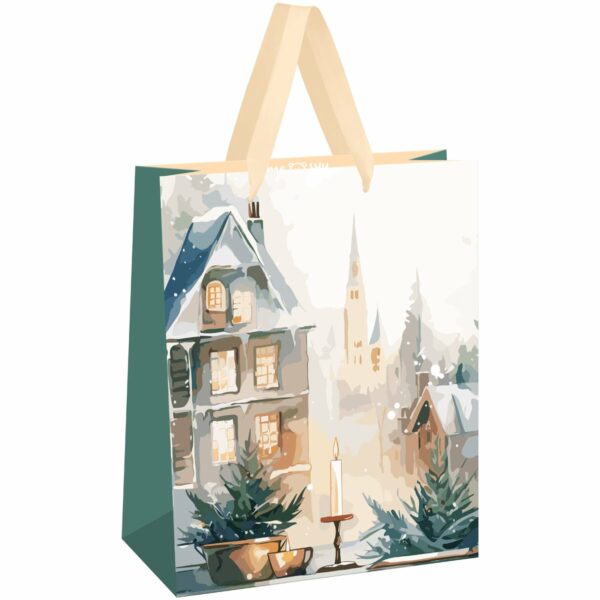 Пакет подарочный 26*32*12см MESHU "Christmas mood", фольга,   матовая ламинация