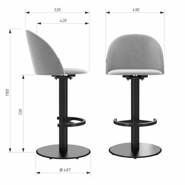 Стул барный Sheffilton SHT-ST35/S137