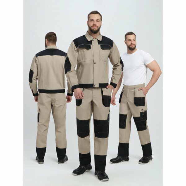 Костюм Вест IMP (тк.Канвас,260) брюки, бежевый/черный