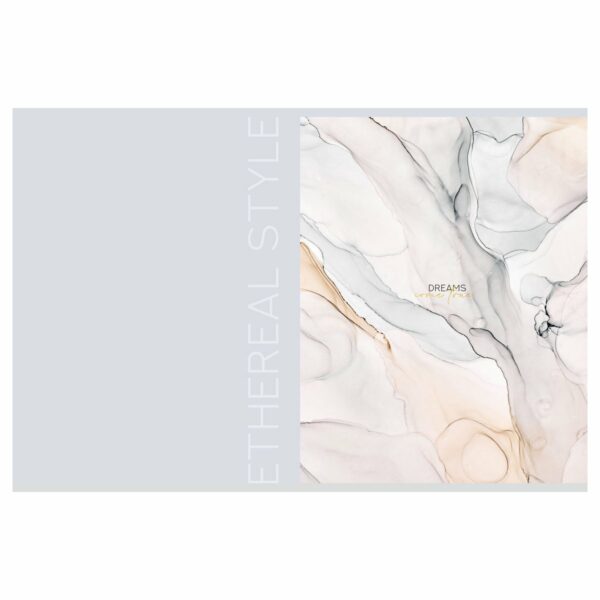 Тетрадь 80л., А5, клетка на гребне GreenwichLine "Marble color", матовая ламинация, тиснение фольгой, 70г/м2