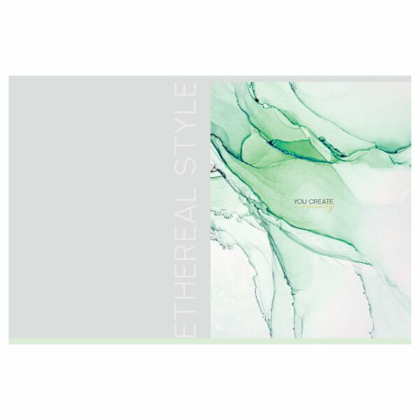 Тетрадь 80л., А5, клетка на гребне GreenwichLine "Marble color", матовая ламинация, тиснение фольгой, 70г/м2