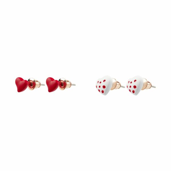 Серьги MESHU "Hearts", бижутерия, 2 пары, европодвес