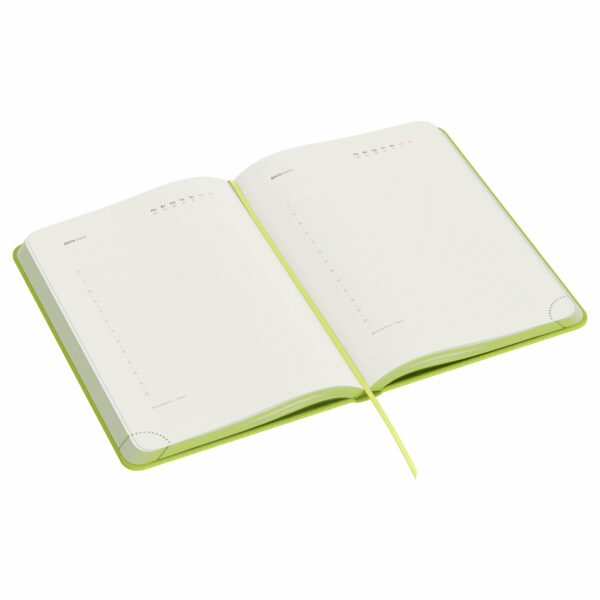 Ежедневник недатированный, А5, 136л., твердый переплет, кожзам, BG "Create. Lime", лаймовый, цветной срез