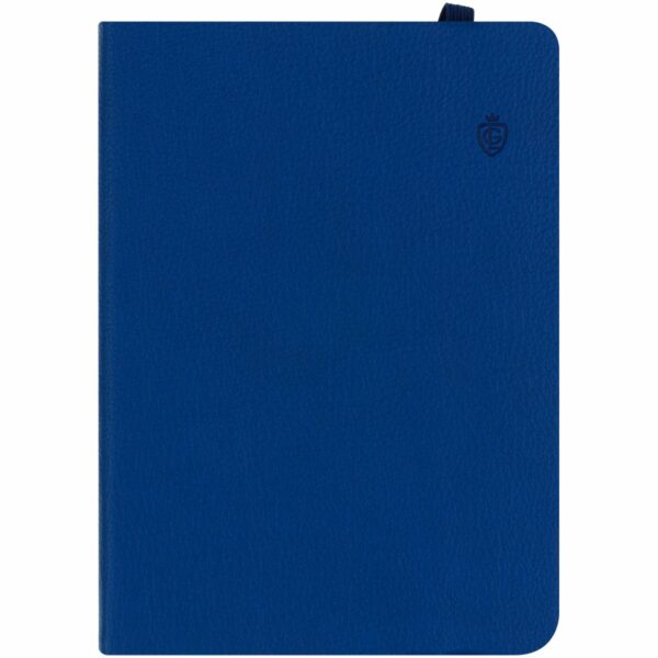 Записная книжка А6 80л. ЛАЙТ, кожзам, Greenwich Line "Classic. Blue", с резинкой, фактурное тиснение, блок в клетку