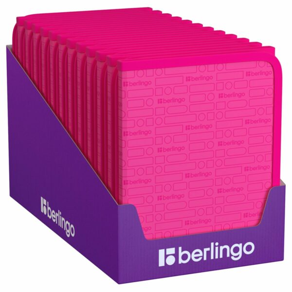 Папка на молнии Berlingo "Your Way" А5+, 600мкм, розовый неон