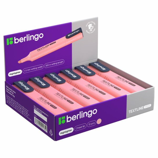Текстовыделитель Berlingo "Textline HP500" коралловый, 1-5мм