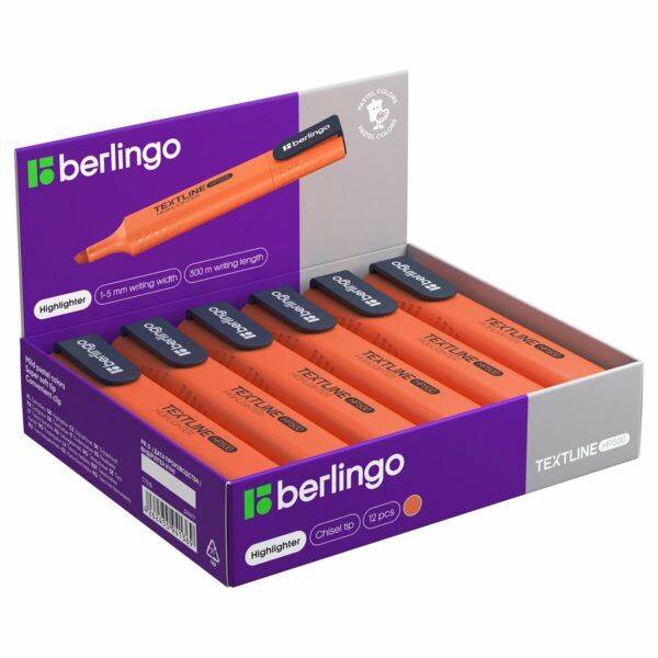 Текстовыделитель Berlingo "Textline HP500" персиковый, 1-5мм