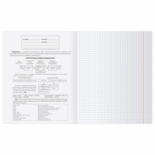 Тетрадь предметная 48л. BG "Single colour" - Информатика, эконом