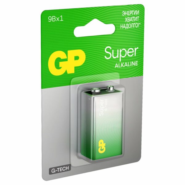 Батарейка GP Super G-Tech MN1604 (6LR61) Крона, алкалиновая, BC1