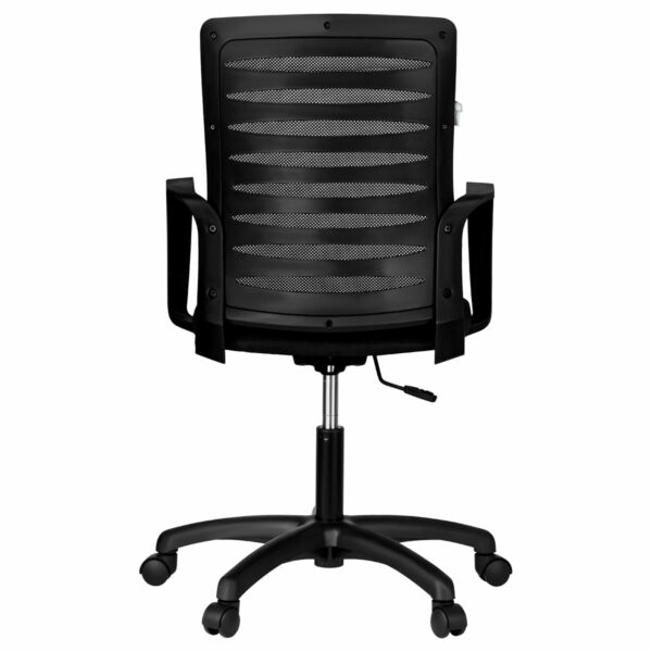 Кресло оператора Helmi HL-M16 "Webstar", спинка ткань-сетка черная/сиденье ткань черная