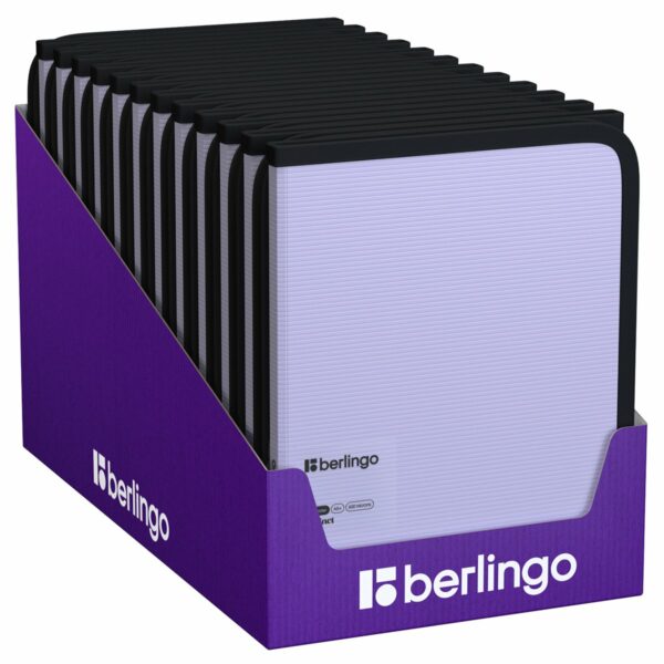 Папка на молнии Berlingo "Instinct" А5+, 600мкм, лаванда