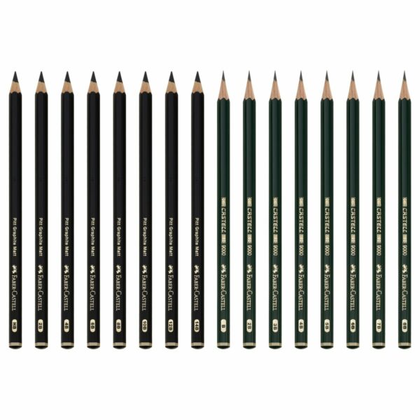Набор карандашей ч/г Faber-Castell "Pitt Graphite Matt" и "Castell 9000", 20 предметов, заточен., метал. кор.