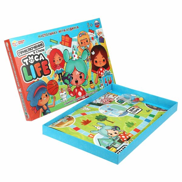Игра настольная Умные игры "Ходилка. Приключения в стиле Toca Life", картонная коробка