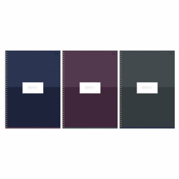 Тетрадь 80л., А4, клетка, на гребне BG "Minimal", глянцевая ламинация, тиснение фольгой