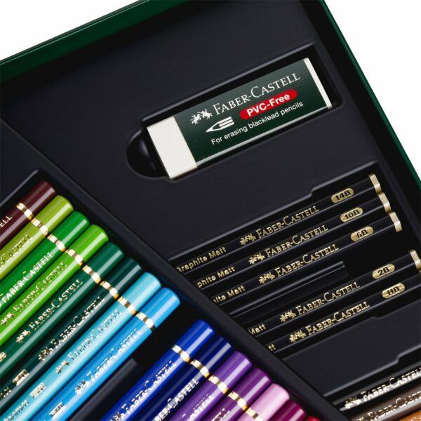 Набор художественных изделий Faber-Castell "Polychromos & Pitt Graphite Matt ", 40 предметов,  студийная коробка