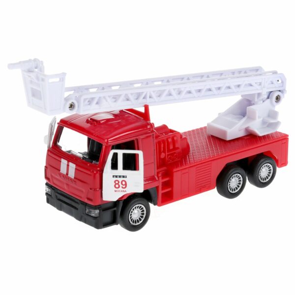 Машина игрушечная Технопарк "Пожарная машина", KAMAZ, металл., 12см, инерционная, с подвижными элементами