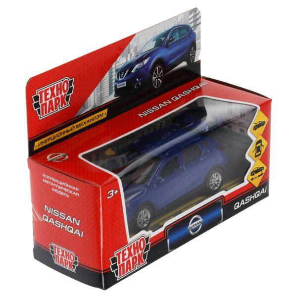 Машина игрушечная Технопарк "Nissan Qashqai", NISSAN, металл., 12см, синий, инерционная, с подвижными элементами