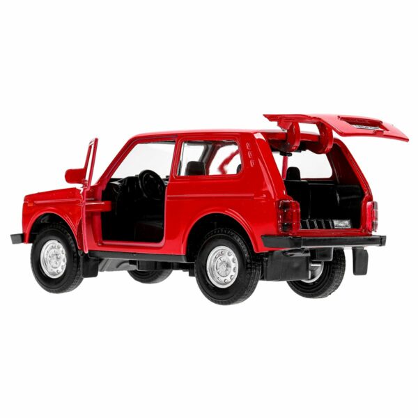 Машина игрушечная Технопарк "Lada 4x4", LADA, металл., 12см, красный, инерционная, с подвижными элементами