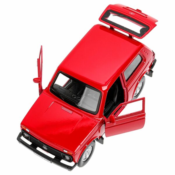 Машина игрушечная Технопарк "Lada 4x4", LADA, металл., 12см, красный, инерционная, с подвижными элементами