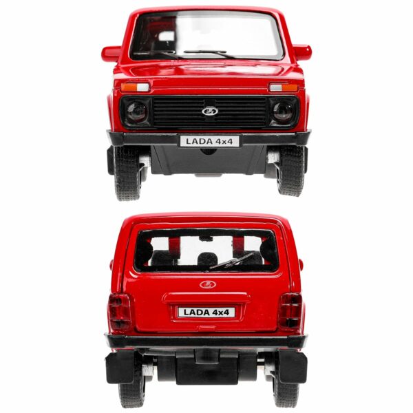 Машина игрушечная Технопарк "Lada 4x4", LADA, металл., 12см, красный, инерционная, с подвижными элементами