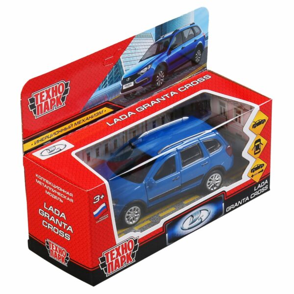Машина игрушечная Технопарк "Lada Granta Cross", LADA, металл., 12см, синий, инерционная, с подвижными элементами