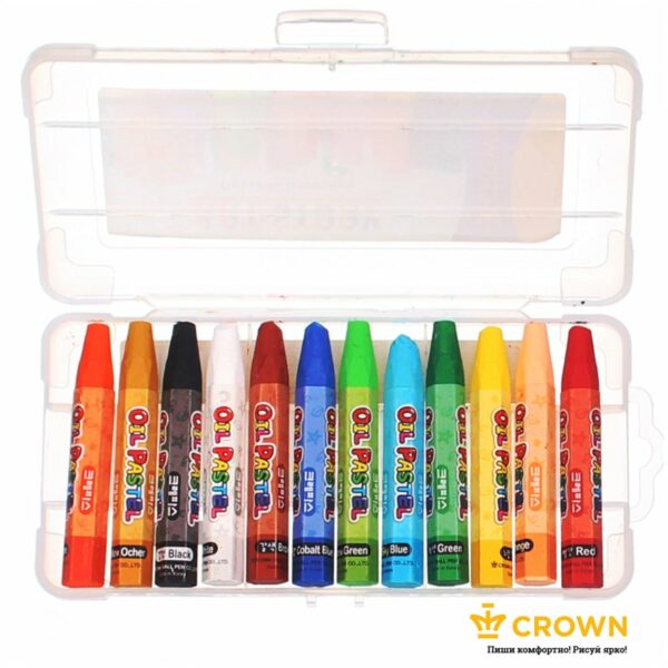 Пастель масляная Crown "ArtStory", 12 цветов, пласт. упаковка