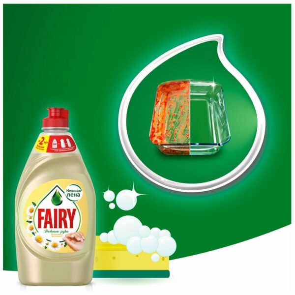 Средство для мытья посуды Fairy "Нежные руки. Ромашка и витамин Е", 450мл