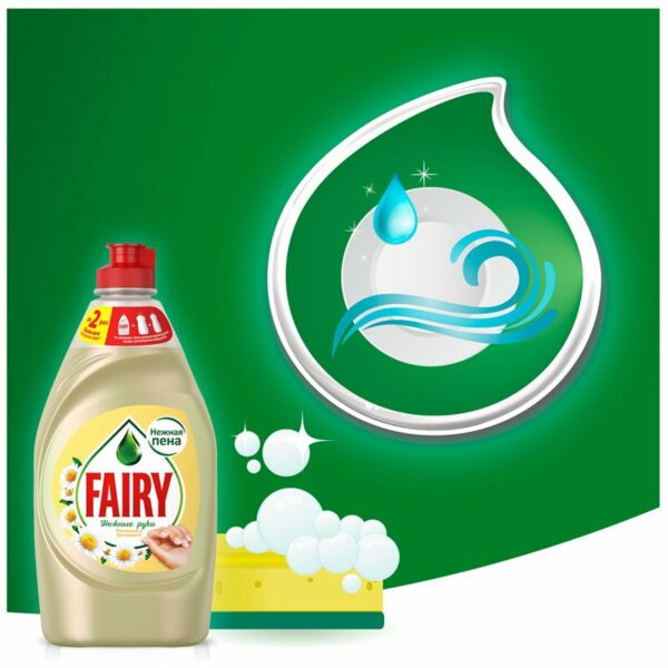 Средство для мытья посуды Fairy "Нежные руки. Ромашка и витамин Е", 450мл