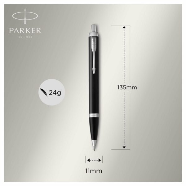 Ручка шариковая Parker "IM Black CT" синяя, 1,0мм, кнопочн., подарочная упаковка