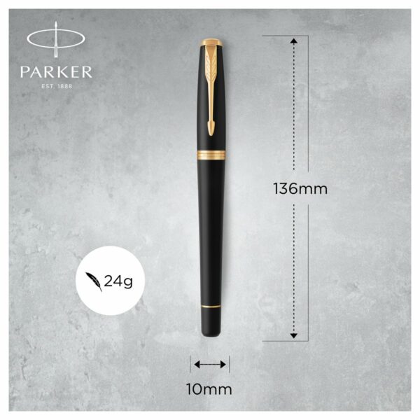 Ручка перьевая Parker "Urban Muted Black GT" 0,8мм, подарочная упаковка