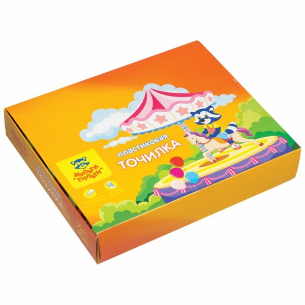 Точилка пластиковая Мульти-Пульти "Карусель" 1 отверстие, контейнер