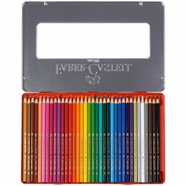 Карандаши цветные Faber-Castell "Замок", 36цв., шестигр., заточ., метал. кор.