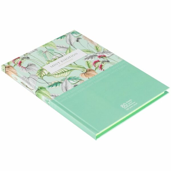 Скетчбук 80л., А5 BG "Mint emotion", 7БЦ, матовая ламинация, салатовый блок, 80г/м2